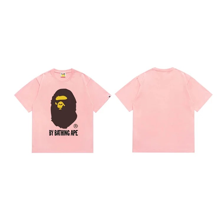 Japanese trendy brand BAPE ape head camouflage print casual T-shirt high weight pure cotton short-sleeved collection same style for couples image 4