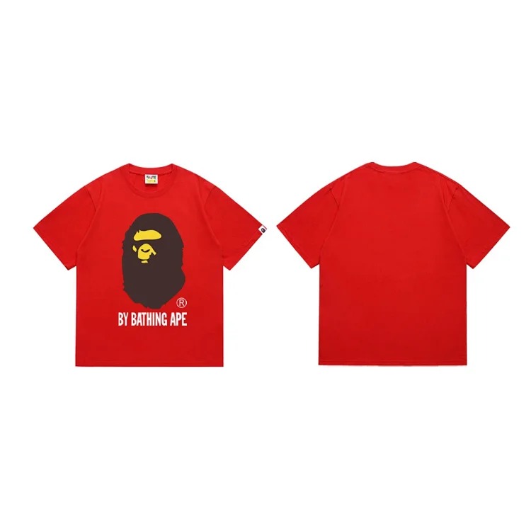 Japanese trendy brand BAPE ape head camouflage print casual T-shirt high weight pure cotton short-sleeved collection same style for couples image 5