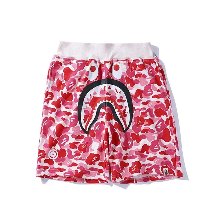 RF. Cross-border spot delivery of shark camouflage youth casual shorts, mid-pants for men and women, pure cotton luminous beach and sweatpants image 3