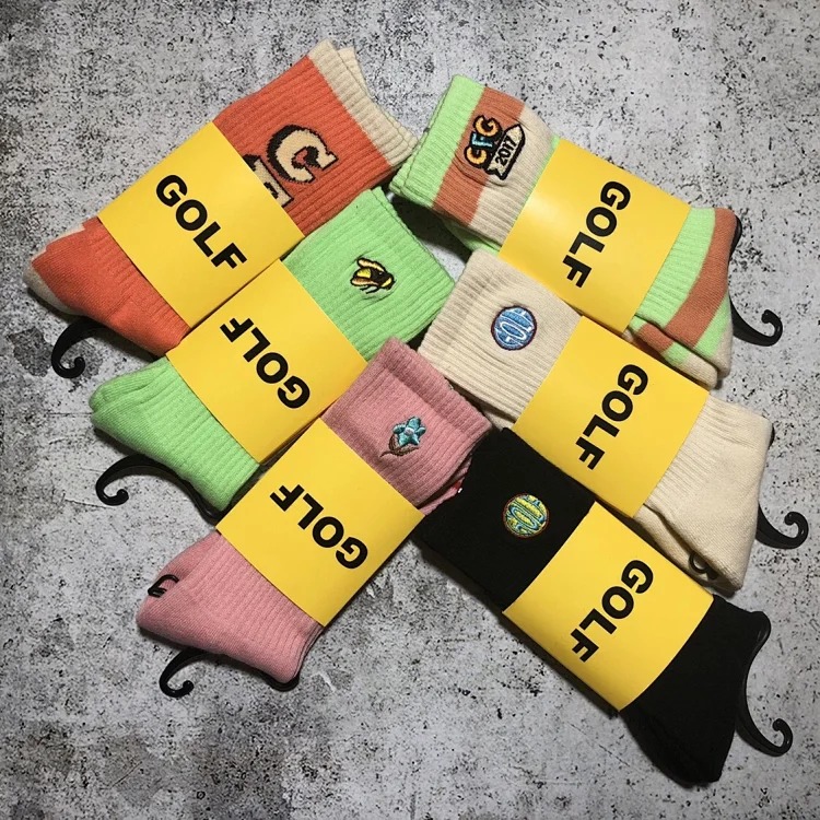 Golf wang socks very CFG Music Festival limited edition bee flower embroidered towel base