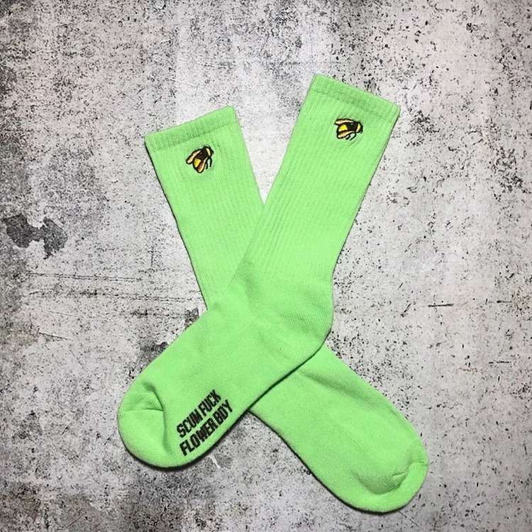 Golf wang socks very CFG Music Festival limited edition bee flower embroidered towel base image 4