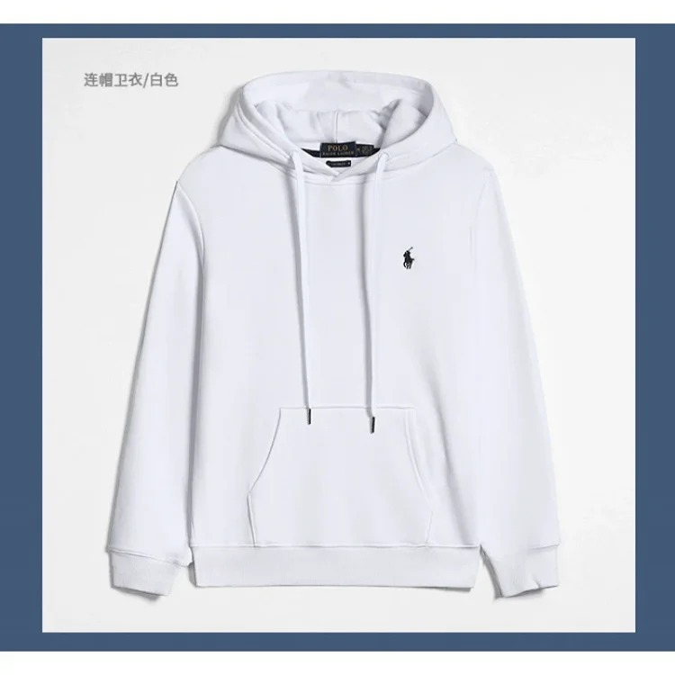 POLO new men's hooded sweatshirt pony hooded zipper business casual versatile Paul