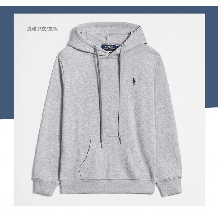 POLO new men's hooded sweatshirt pony hooded zipper business casual versatile Paul