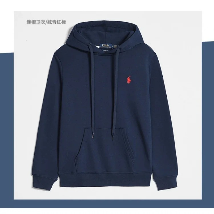 POLO new men's hooded sweatshirt pony hooded zipper business casual versatile Paul