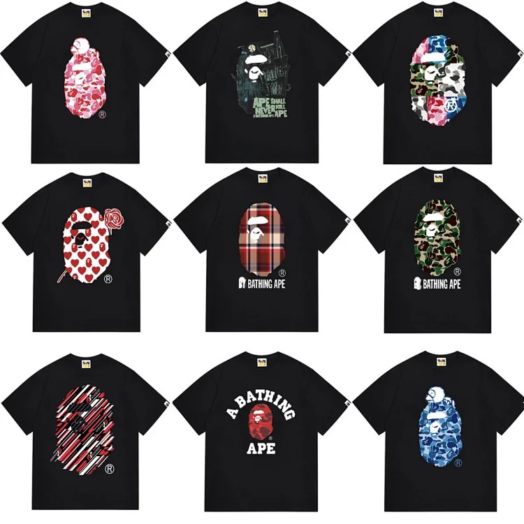 Cross-border wholesale long-term stable supply of pure cotton double yarn 240g men's and women's casual short-sleeved T-shirts for men and women