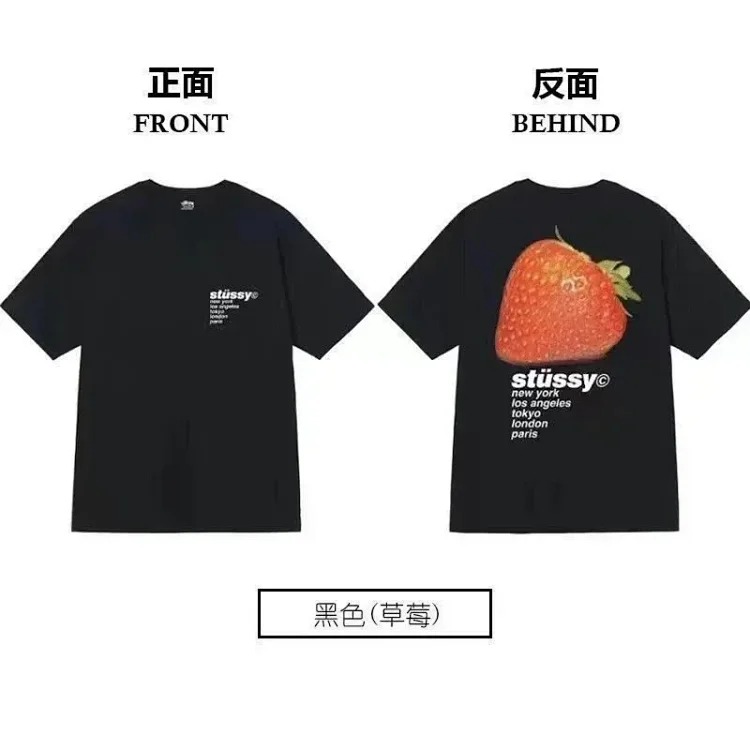 Stussy short-sleeved T-shirt dice pure cotton parent-child wear children's clothing
