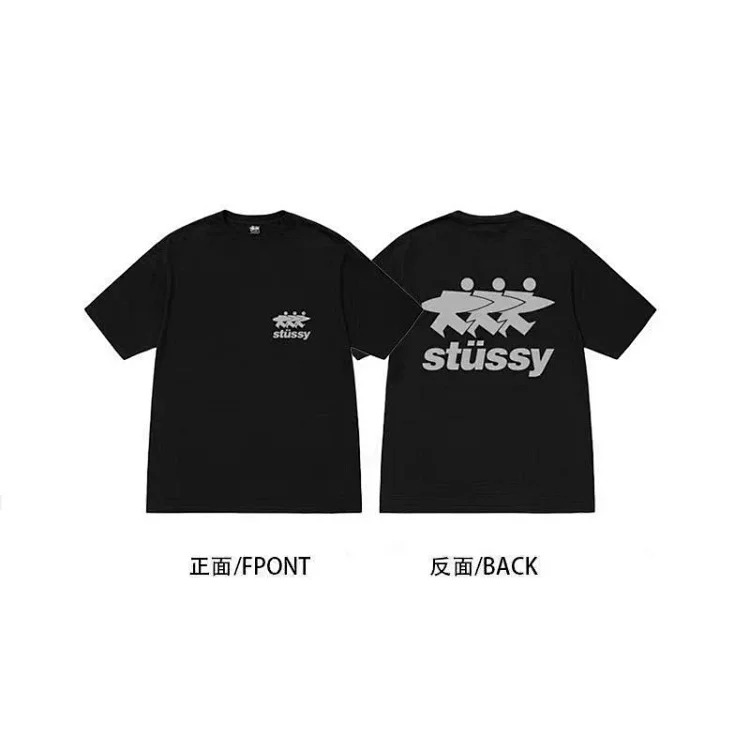 Stussy short-sleeved T-shirt dice pure cotton parent-child wear children's clothing