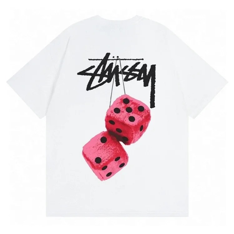 Stussy short-sleeved T-shirt dice pure cotton parent-child wear children's clothing
