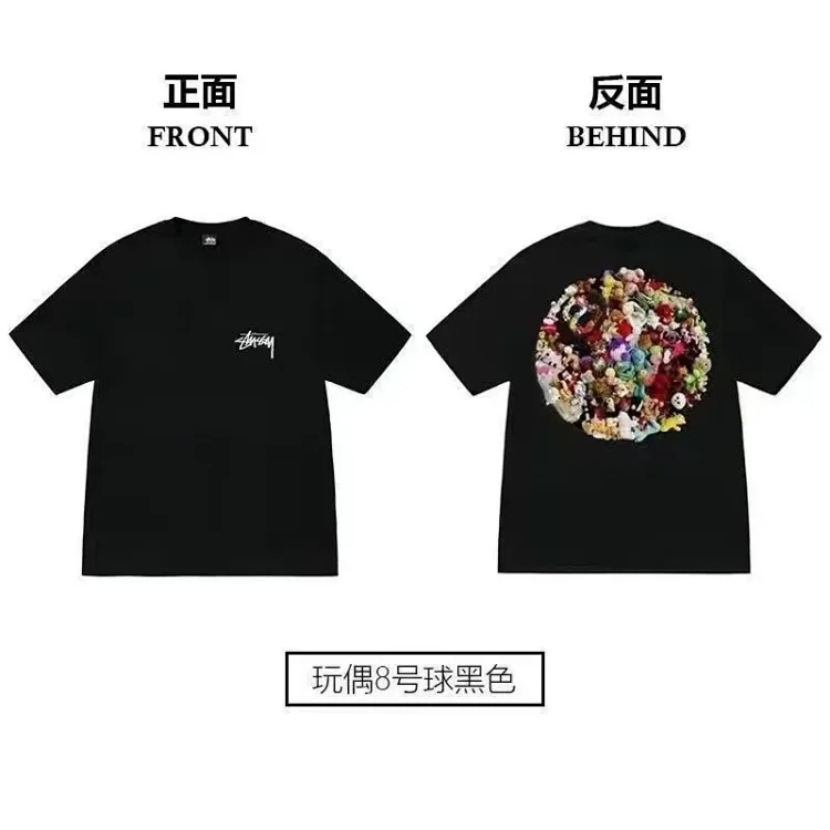 Stussy short-sleeved T-shirt dice pure cotton parent-child wear children's clothing