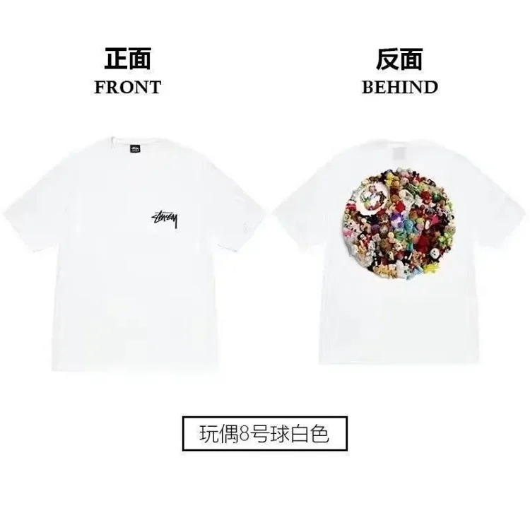 Stussy short-sleeved T-shirt dice pure cotton parent-child wear children's clothing