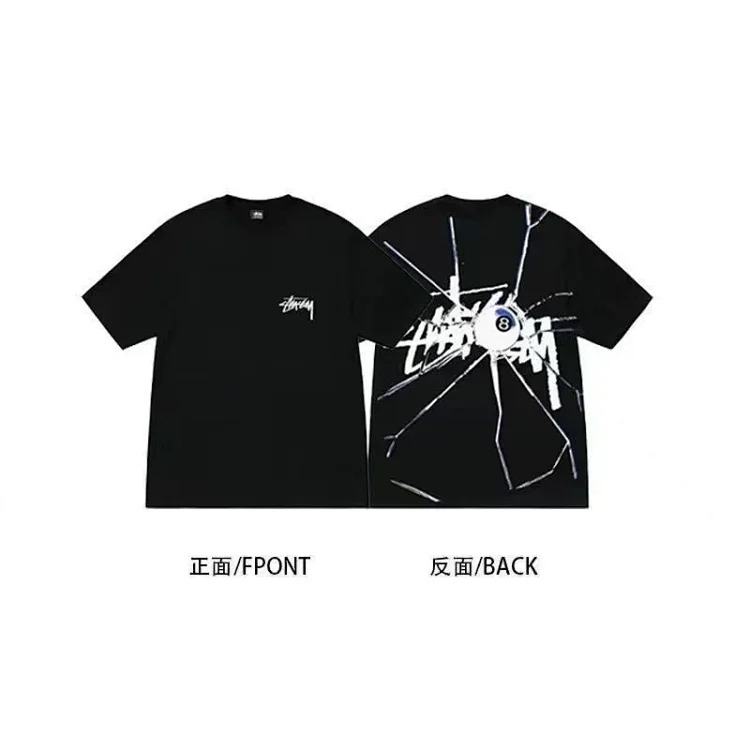 Stussy short-sleeved T-shirt dice pure cotton parent-child wear children's clothing