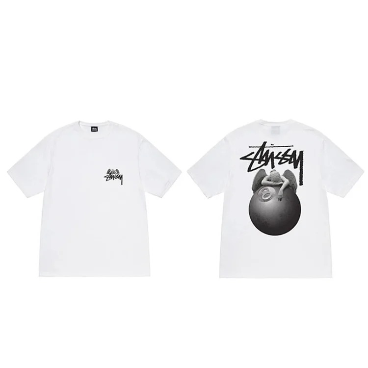 Stussy short-sleeved T-shirt dice pure cotton parent-child wear children's clothing