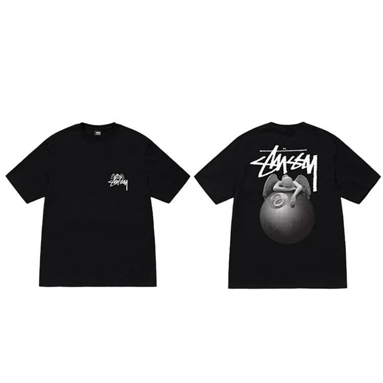 Stussy short-sleeved T-shirt dice pure cotton parent-child wear children's clothing