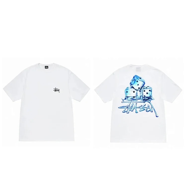Stussy short-sleeved T-shirt dice pure cotton parent-child wear children's clothing