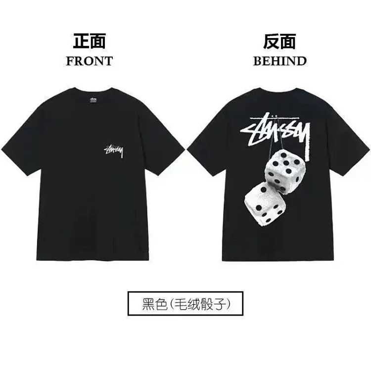 Stussy short-sleeved T-shirt dice pure cotton parent-child wear children's clothing