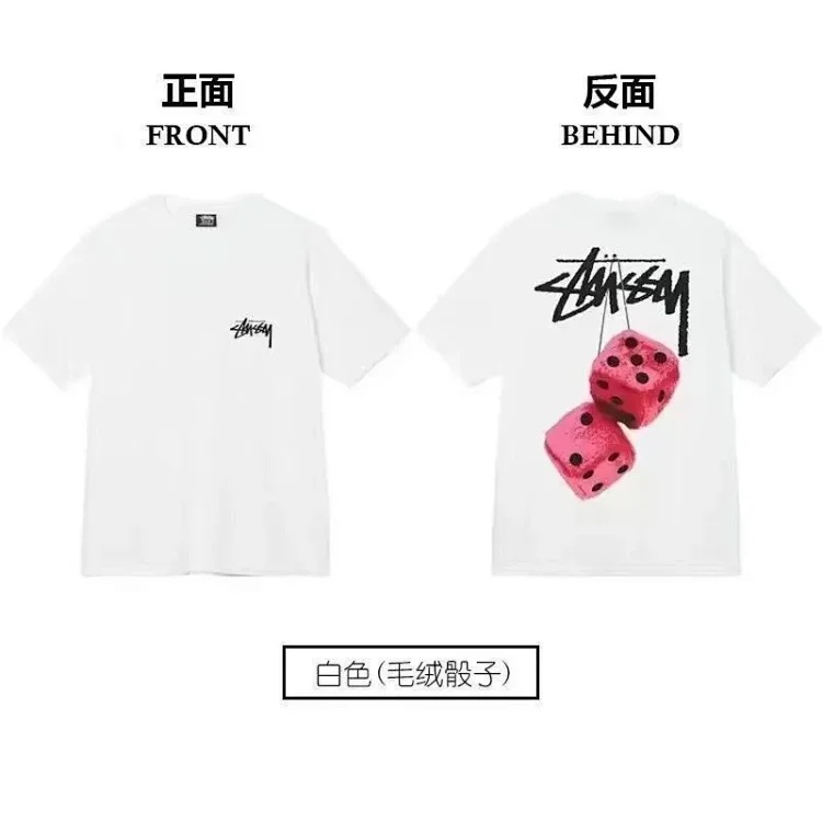 Stussy short-sleeved T-shirt dice pure cotton parent-child wear children's clothing