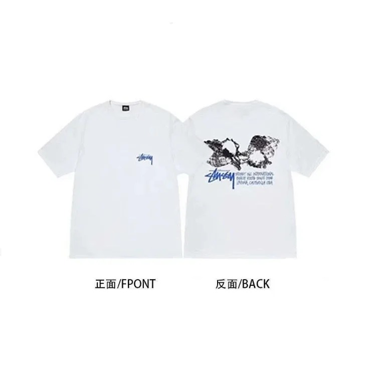 Stussy short-sleeved T-shirt dice pure cotton parent-child wear children's clothing