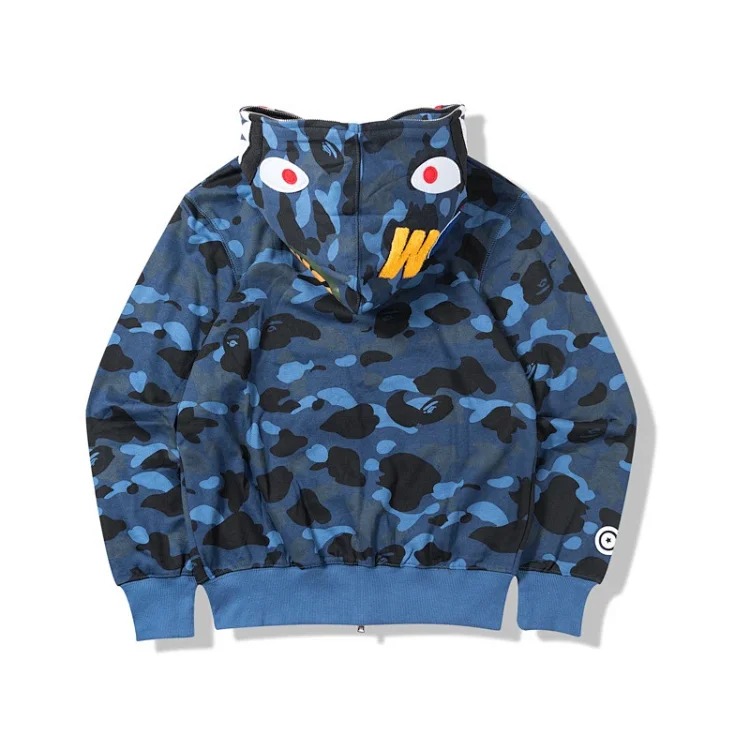 Shark hooded zipper sweatshirt