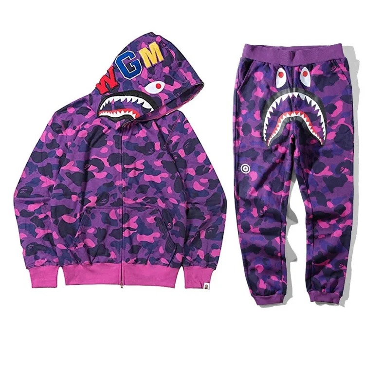 Shark hooded zipper sweatshirt image 4