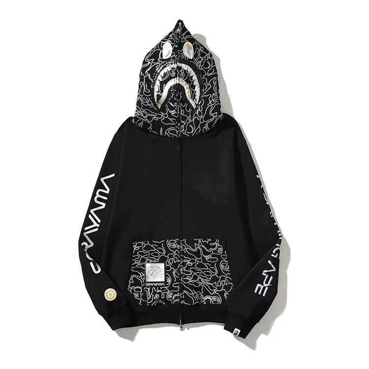 Shark hooded zipper sweatshirt image 5