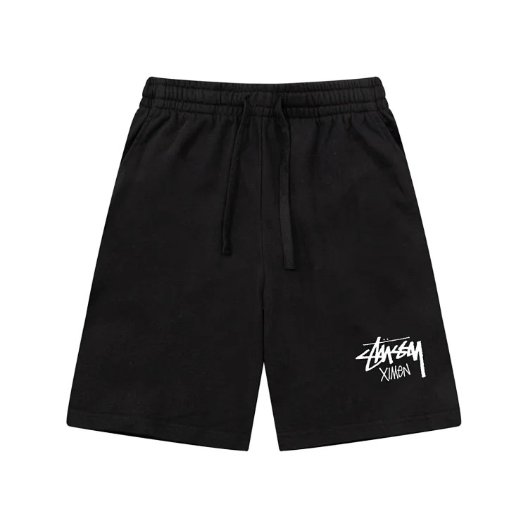 Cross-border European and American foreign trade letter printed stu casual pants skull sieve men's and women's teenagers five-quarter collection