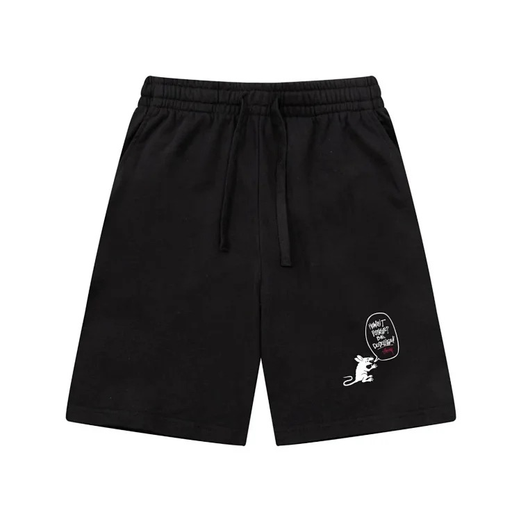 Cross-border European and American foreign trade letter printed stu casual pants skull sieve men's and women's teenagers five-quarter collection