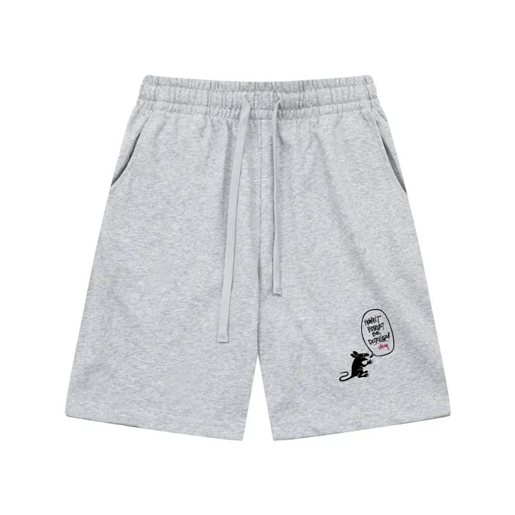 Cross-border European and American foreign trade letter printed stu casual pants skull sieve men's and women's teenagers five-quarter collection