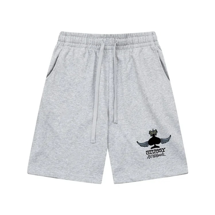 Cross-border European and American foreign trade letter printed stu casual pants skull sieve men's and women's teenagers five-quarter collection