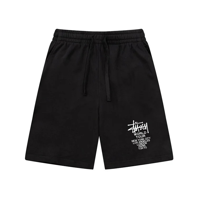 Cross-border European and American foreign trade letter printed stu casual pants skull sieve men's and women's teenagers five-quarter collection