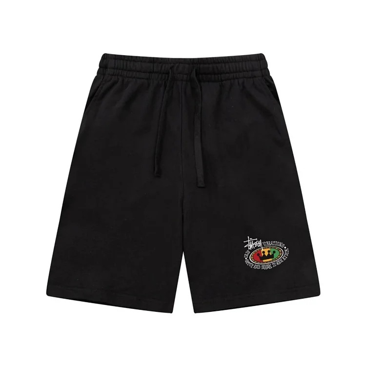 Cross-border European and American foreign trade letter printed stu casual pants skull sieve men's and women's teenagers five-quarter collection