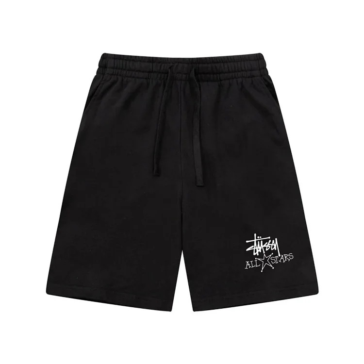 Cross-border European and American foreign trade letter printed stu casual pants skull sieve men's and women's teenagers five-quarter collection