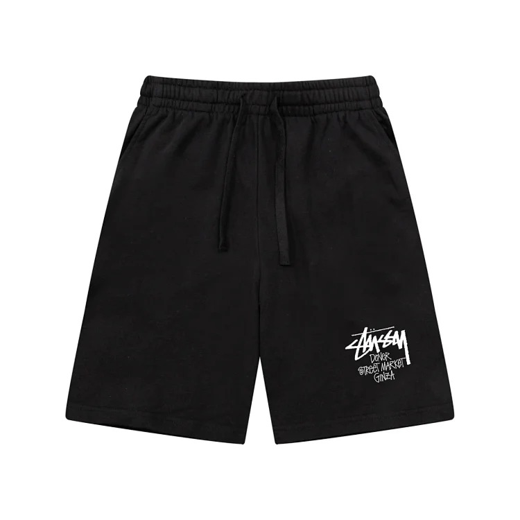 Cross-border European and American foreign trade letter printed stu casual pants skull sieve men's and women's teenagers five-quarter collection