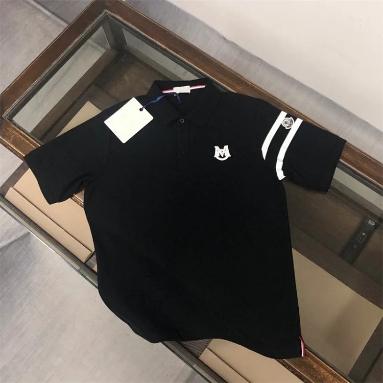 Mc polo shirt with chest badge and lapel