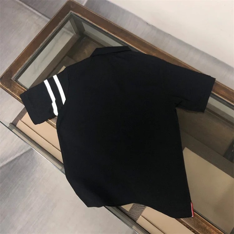 Mc polo shirt with chest badge and lapel