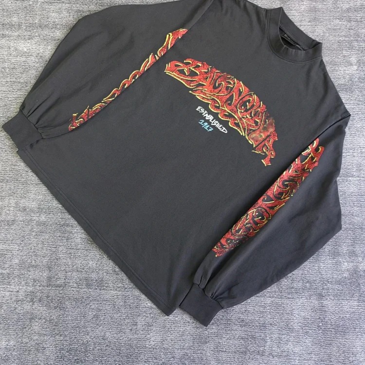Cotton round neck long slee