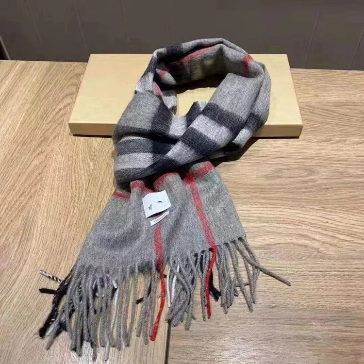 Classic winter Internet celebrity scarf with label British Bur, couple style plaid shawl dual-purpose warm scarf