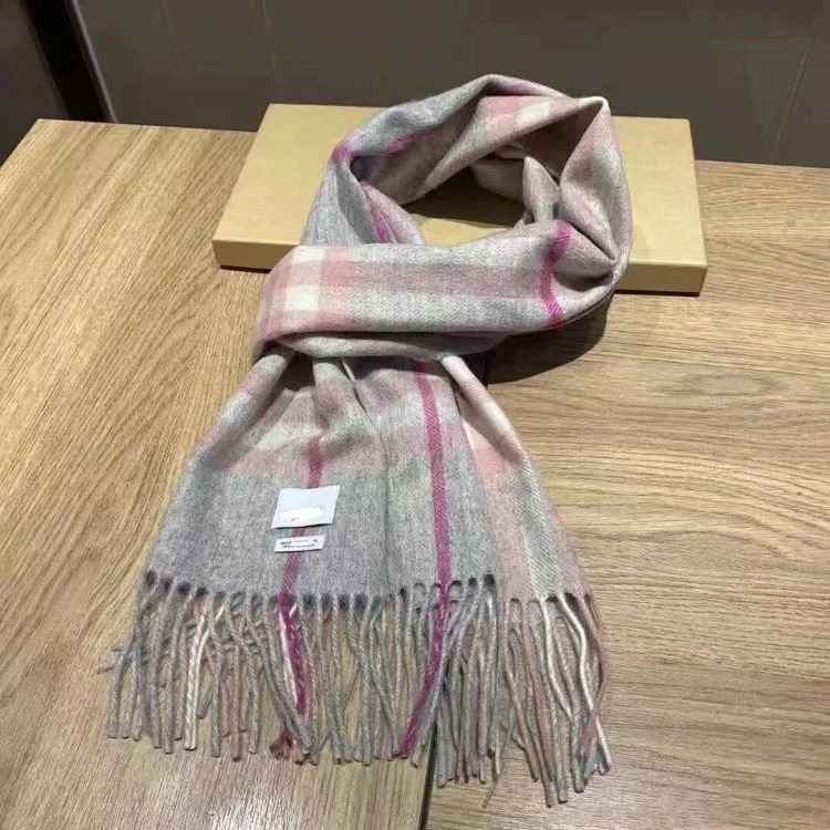 Classic winter Internet celebrity scarf with label British Bur, couple style plaid shawl dual-purpose warm scarf