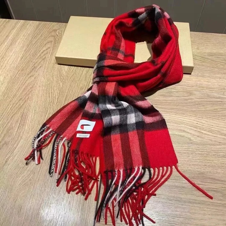 Classic winter Internet celebrity scarf with label British Bur, couple style plaid shawl dual-purpose warm scarf
