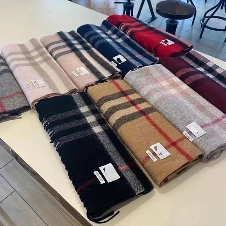 Classic winter Internet celebrity scarf with label British Bur, couple style plaid shawl dual-purpose warm scarf
