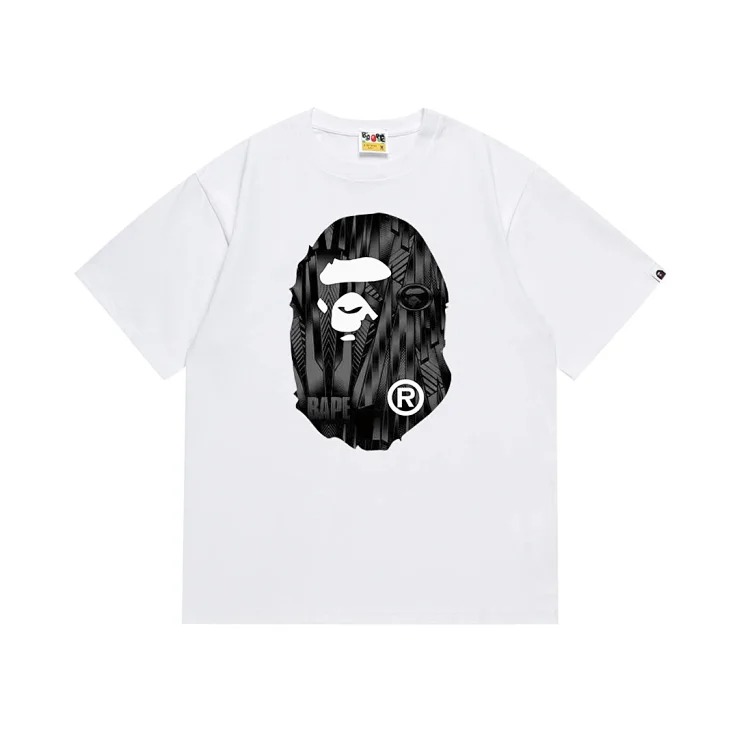 Cross-border BAPE T-Shirt Japanese trendy brand ape-headed little monkey camouflage round neck pullover loose short-sleeved T-shirt image 6