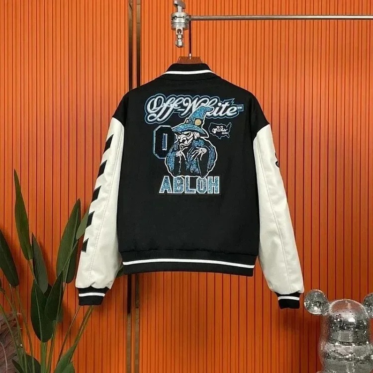 1014 This year’s new leather baseball uniform European and American couple style youth street fashion jacket image 2