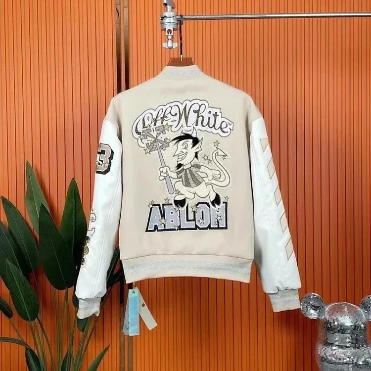1014 This year’s new leather baseball uniform European and American couple style youth street fashion jacket image 3