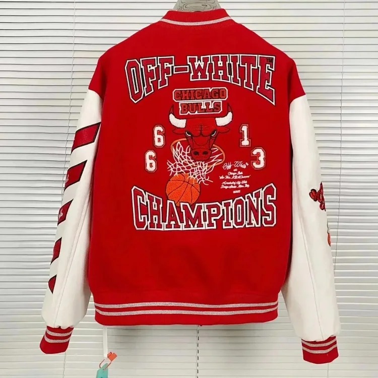 1014 This year’s new leather baseball uniform European and American couple style youth street fashion jacket image 4