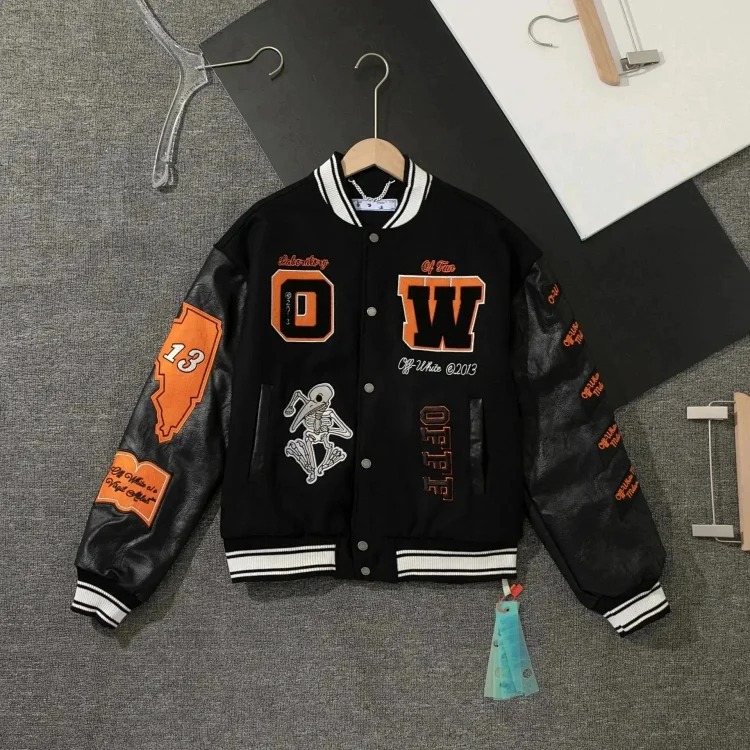 1014 This year’s new leather baseball uniform European and American couple style youth street fashion jacket image 6