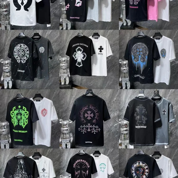 Chrome Hearts short-sleeved European and American street style unisex fashion loose T-shirt