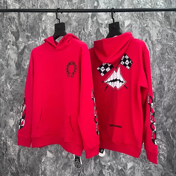Chr pure cotton terry loose casual hooded sweatshirt image 3