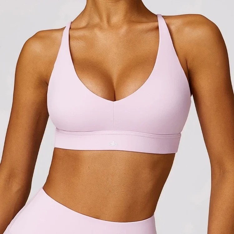 Casio Alo yoga wear summer tight underwear women's yoga back running shock-proof sports bra quick-drying fitness vest