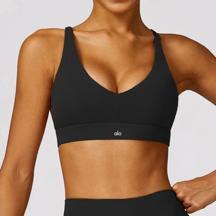 Casio Alo yoga wear summer tight underwear women's yoga back running shock-proof sports bra quick-drying fitness vest