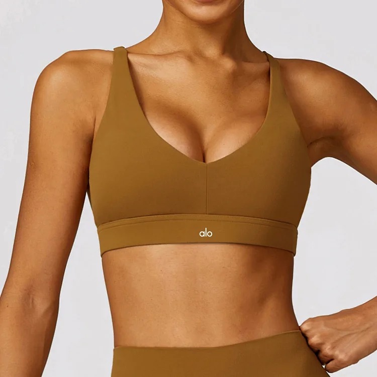 Casio Alo yoga wear summer tight underwear women's yoga back running shock-proof sports bra quick-drying fitness vest