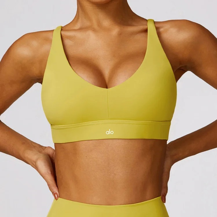 Casio Alo yoga wear summer tight underwear women's yoga back running shock-proof sports bra quick-drying fitness vest